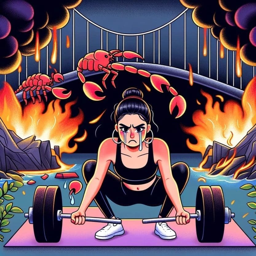 Scorpio’s Workout Routine: Lifting Grudges and Burning Bridges