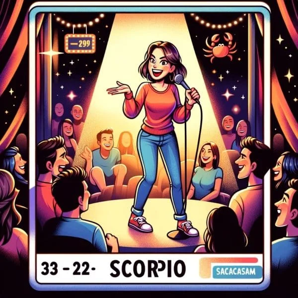 The Scorpio’s Comedy Night: Stand-Up, Sarcasm, and Scorpio Humor