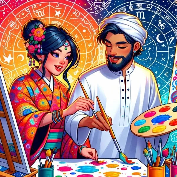 Synastry and Relationship Creativity: Expressing Love through Art