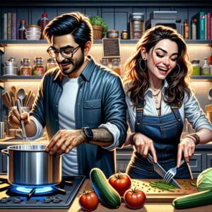 Astro-Date Night Cooking Competitions: Couples Battling in the Kitchen by Sign