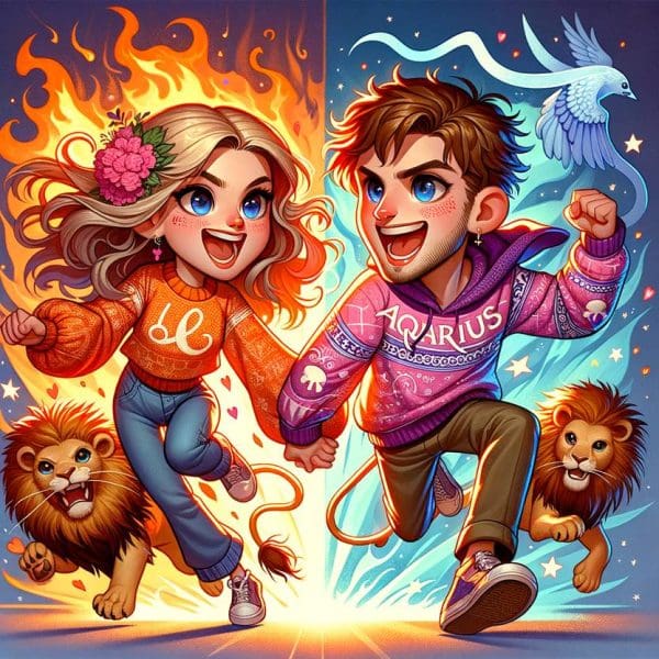 Leo and Aquarius Love Compatibility: Bridging the Gap Between Fire and Air