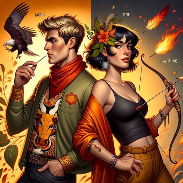 Taurus and Sagittarius Love Compatibility: Bridging the Gap Between Earth and Fire