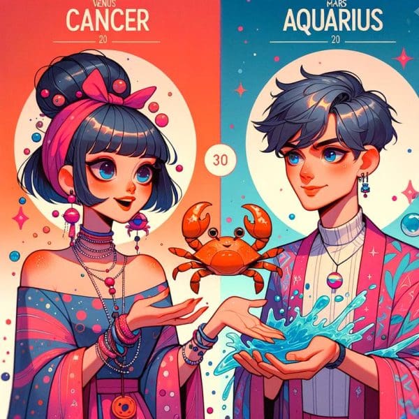 Venus in Cancer, Mars in Aquarius Compatibility: Nurturing Independence and Freedom